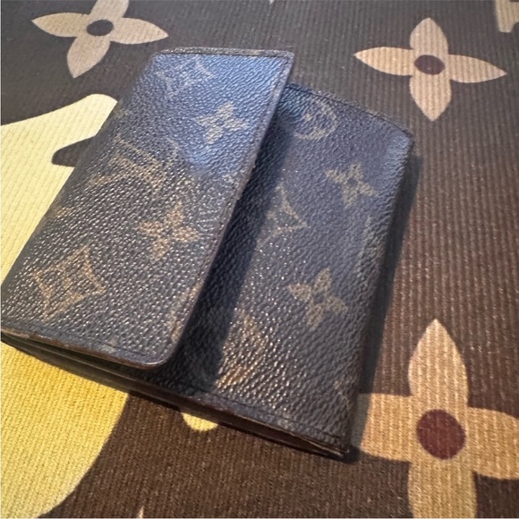 Louis Vuitton Black and Brown Monogram Card Holder